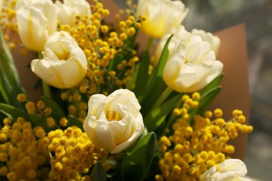 Bouquet of beautiful spring flowers, closeup view