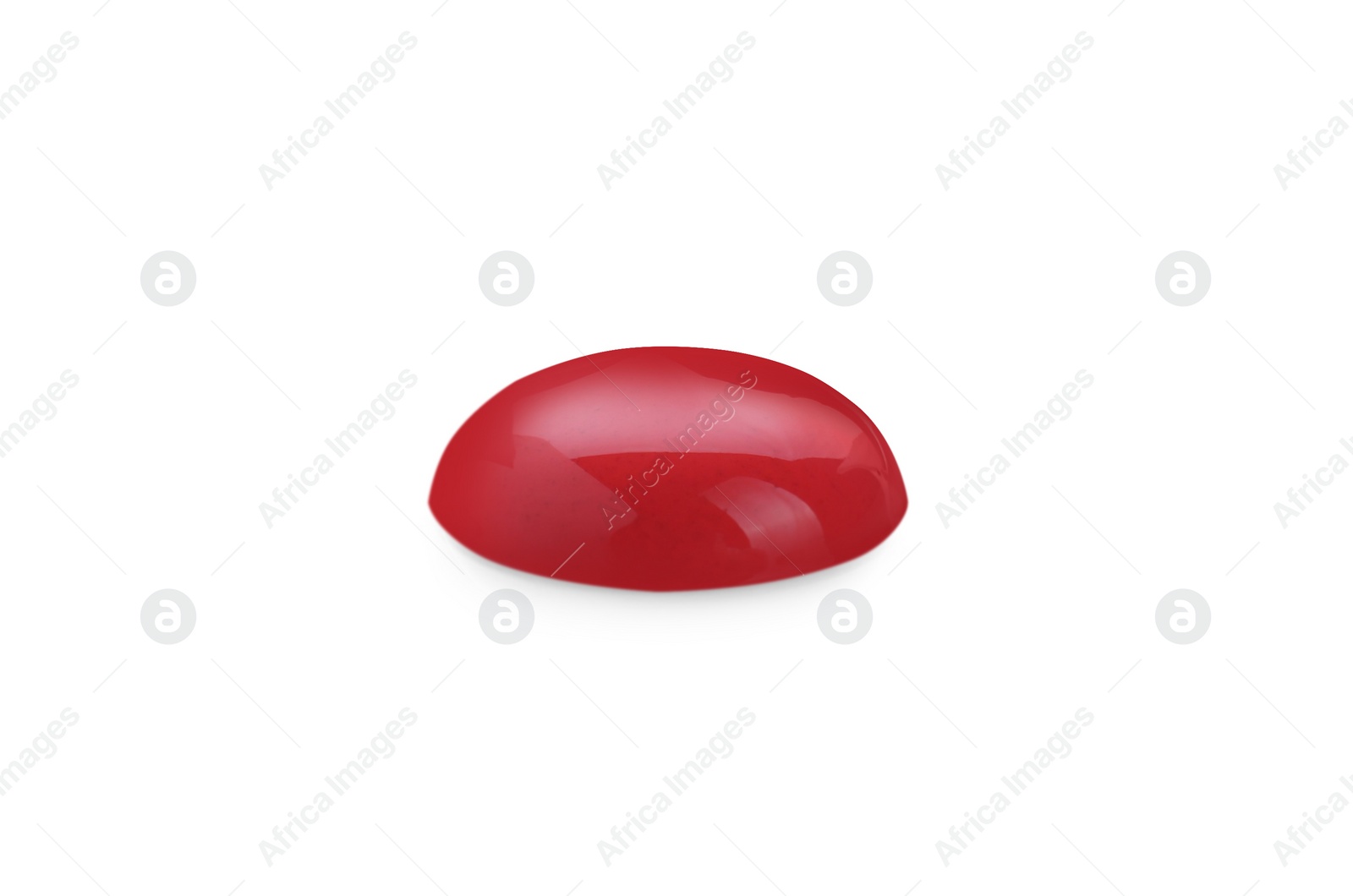 Photo of Sample of red paint on white background