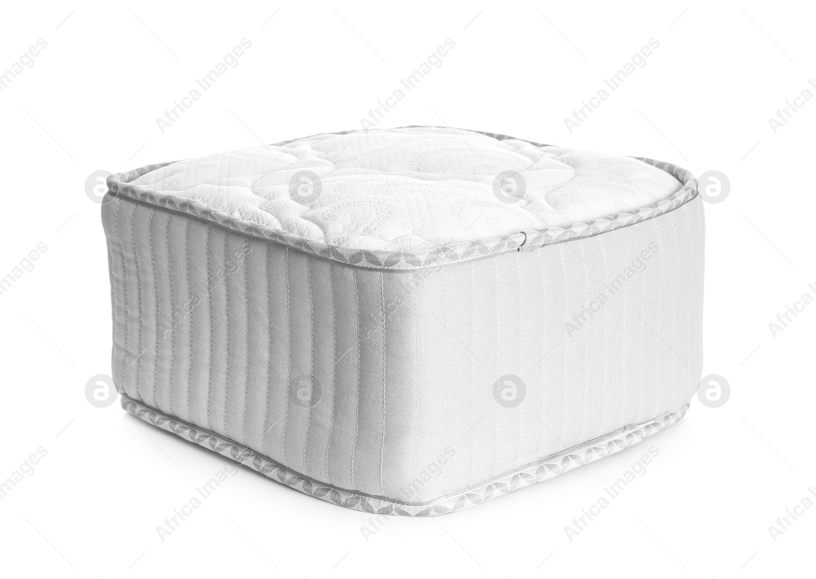 Photo of Sample of modern orthopedic mattress isolated on white