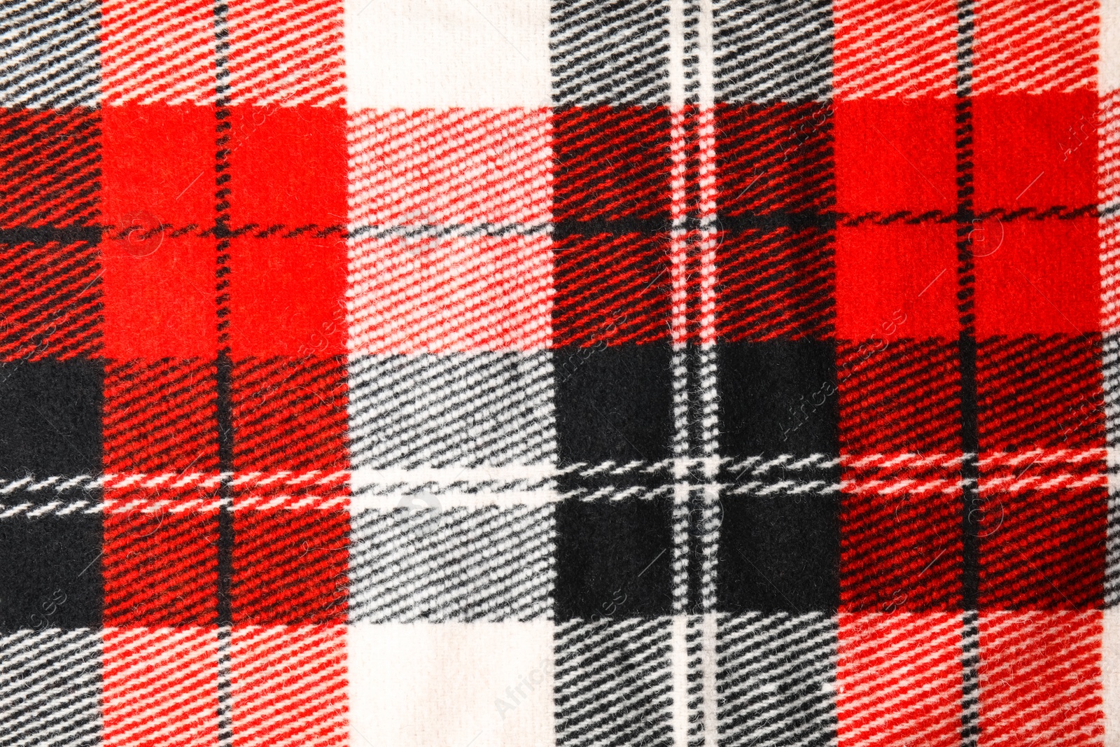 Photo of Soft checkered plaid as background, top view