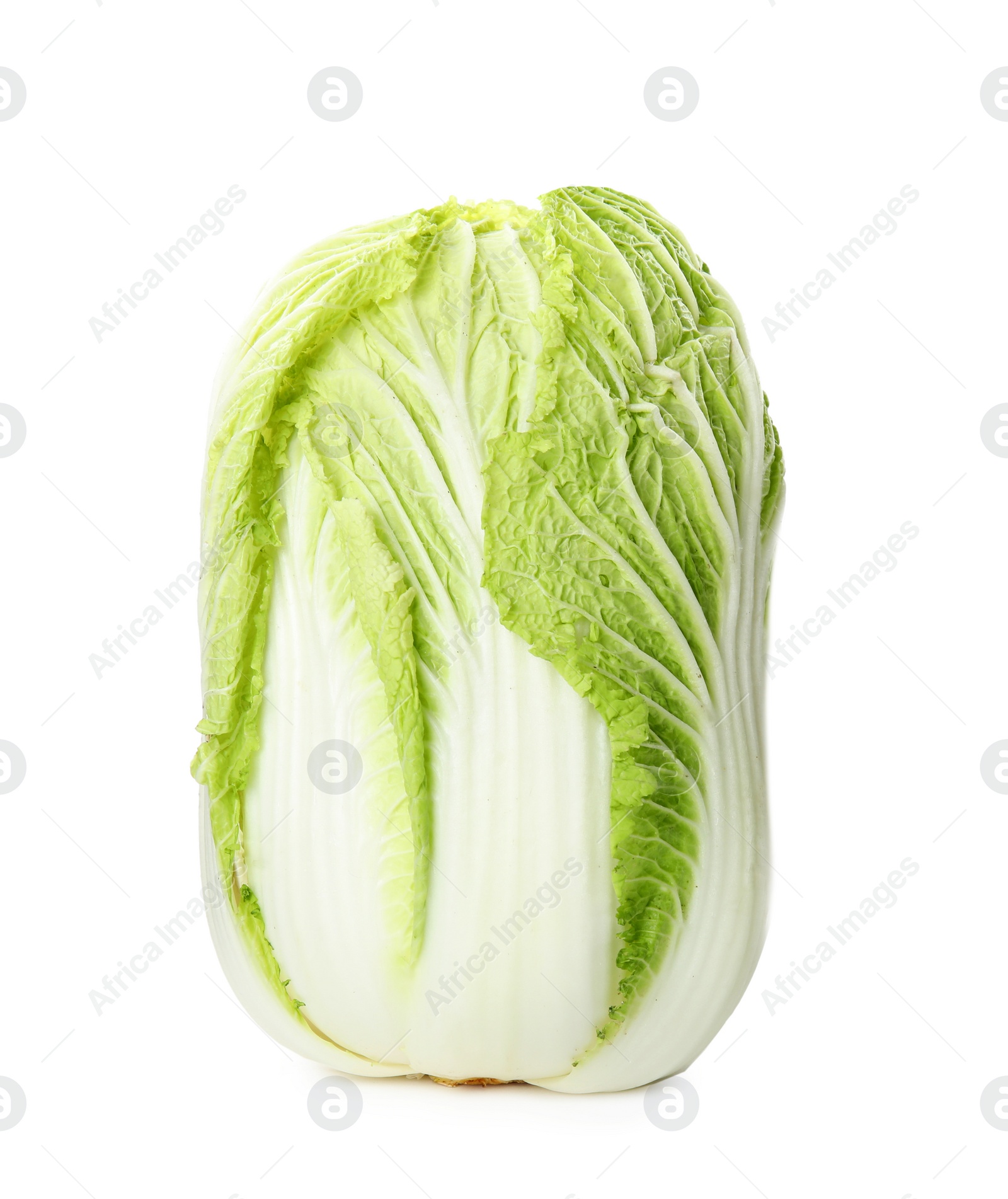 Photo of Fresh ripe Chinese cabbage isolated on white