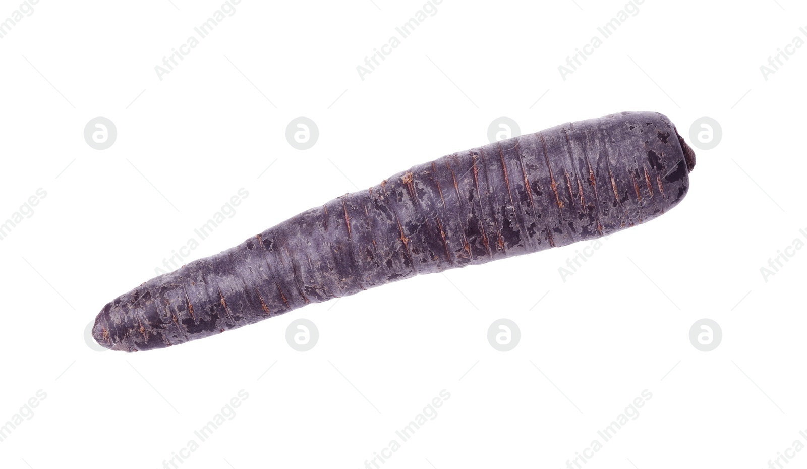 Photo of Fresh raw black carrot isolated on white