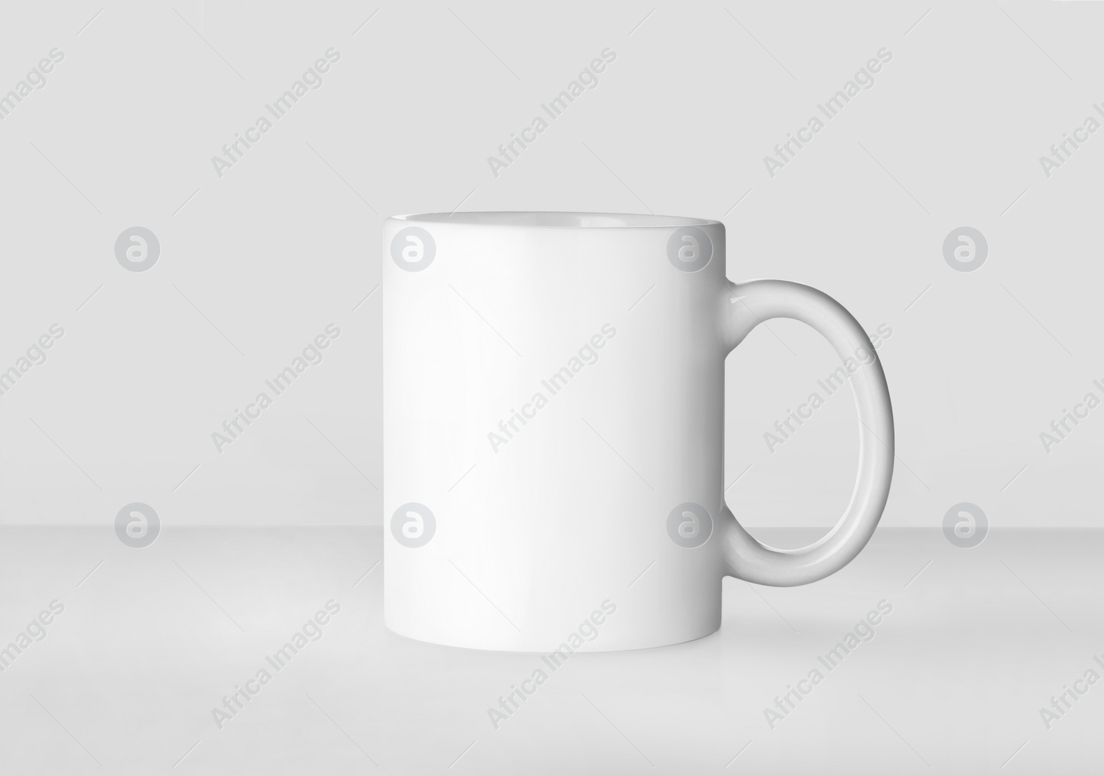 Image of Blank ceramic mug on white background. Mockup for design