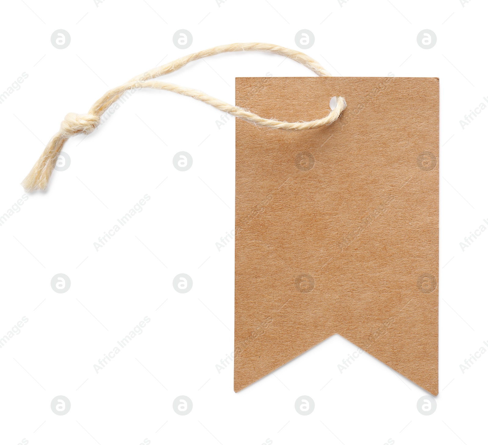 Photo of Tag with space for text isolated on white, top view