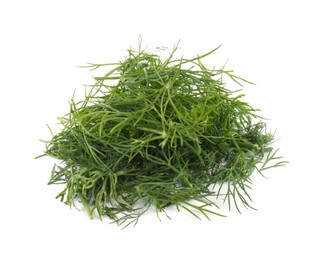 Pile of fresh green dill isolated on white