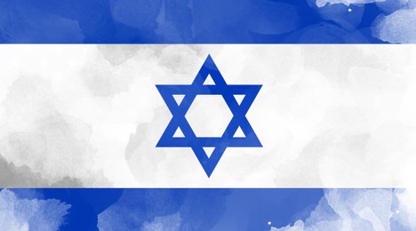 National flag of Israel as background, illustration