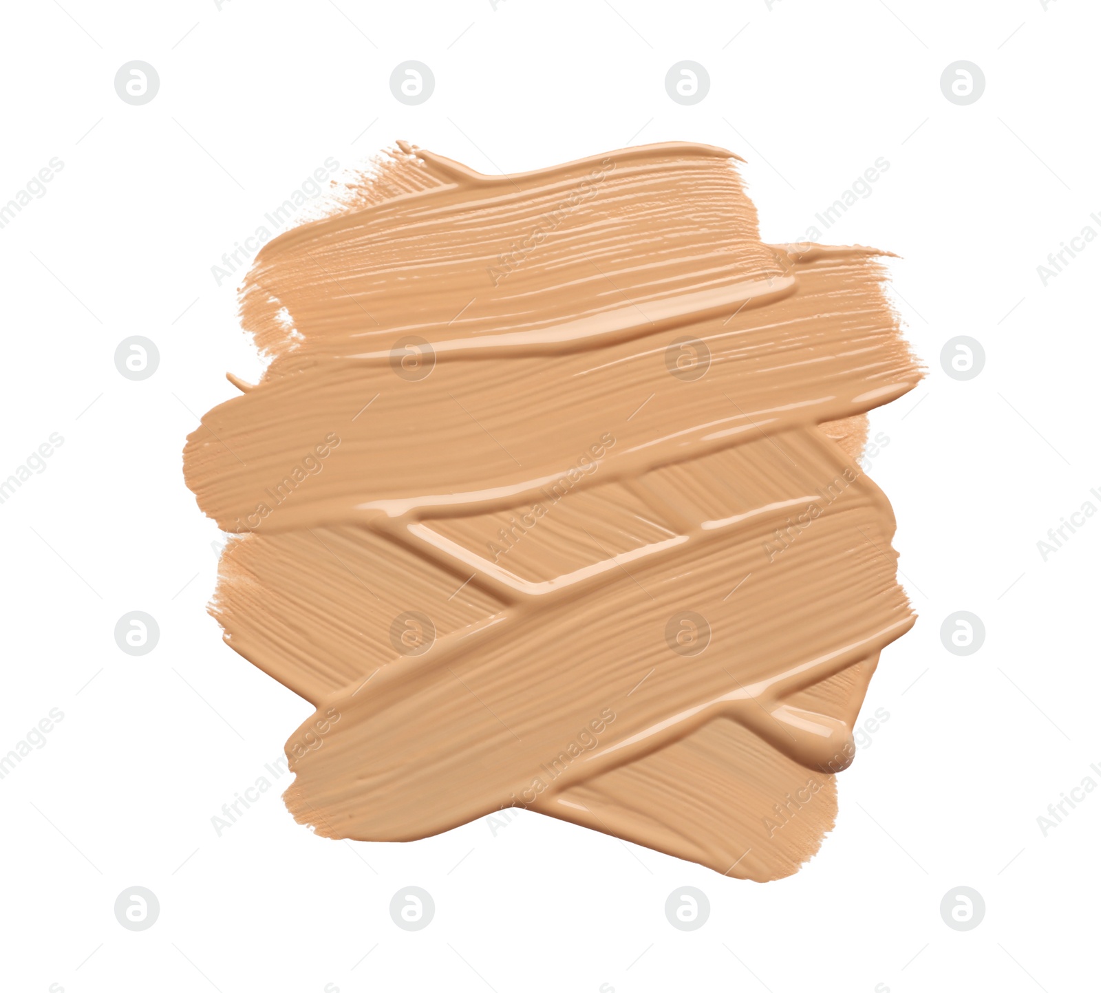 Photo of Sample of liquid skin foundation on white background, top view