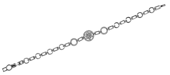 Luxury bracelet on white background. Elegant jewelry