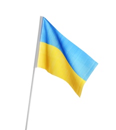 Photo of National flag of Ukraine isolated on white