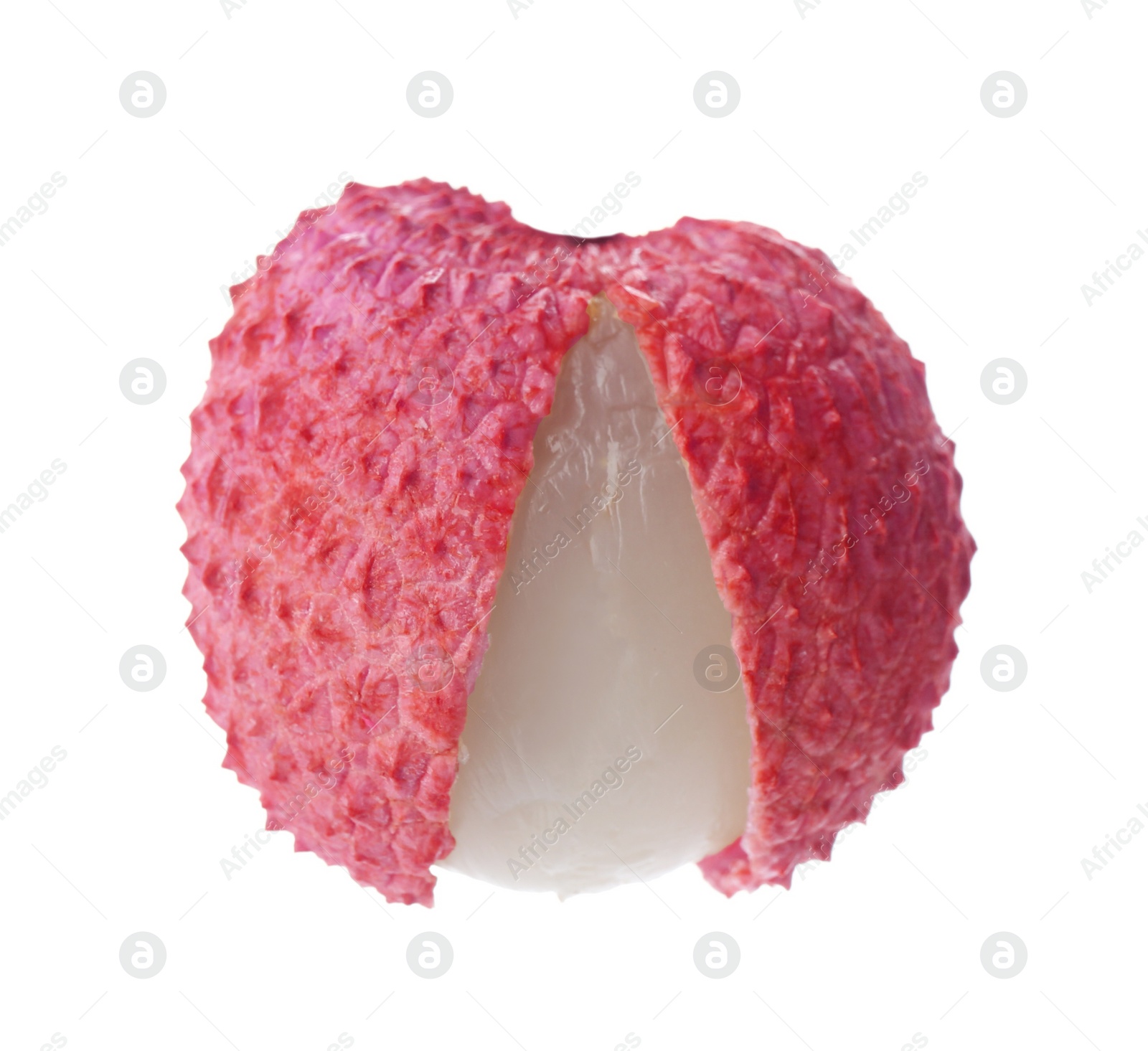 Photo of Whole ripe lychee fruit isolated on white