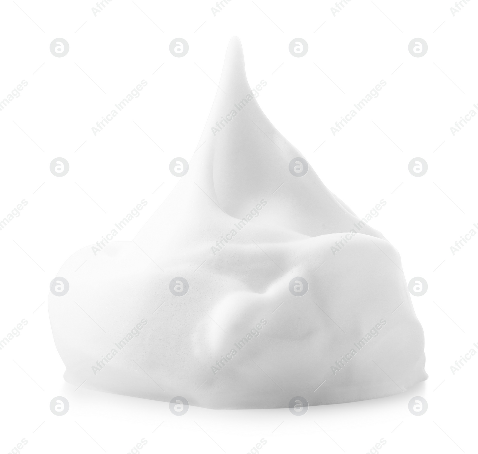 Photo of Heap of shaving foam isolated on white