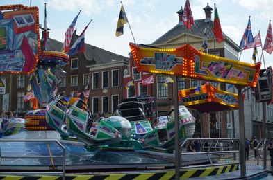 Photo of Netherlands, Groningen - May 18, 2022: Beautiful attraction Future rance in amusement park