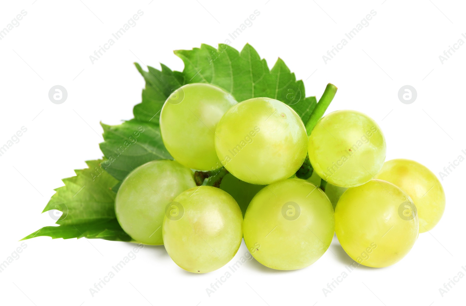 Photo of Fresh ripe juicy grapes isolated on white