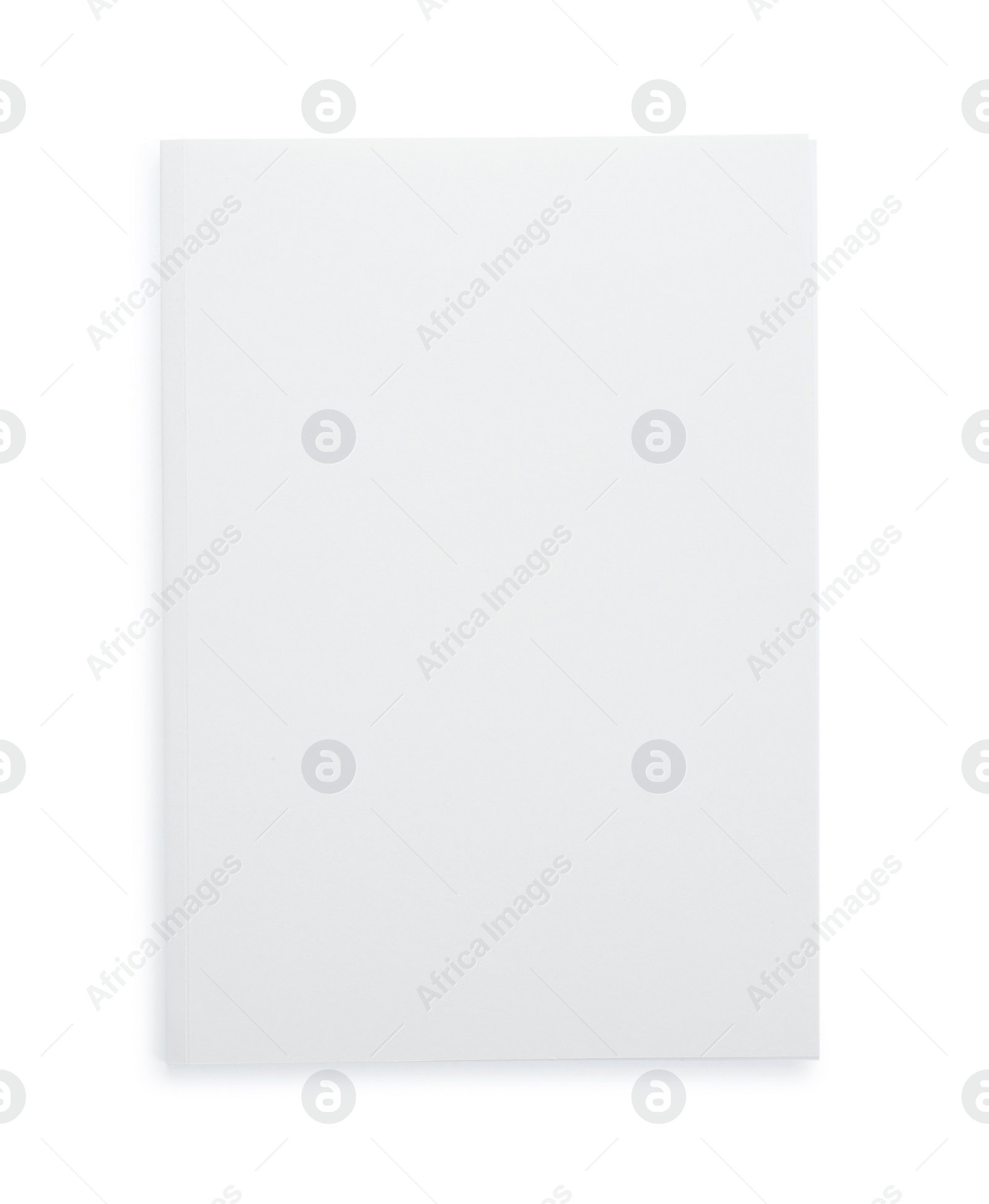 Photo of Blank paper brochure isolated on white, top view. Mockup for design