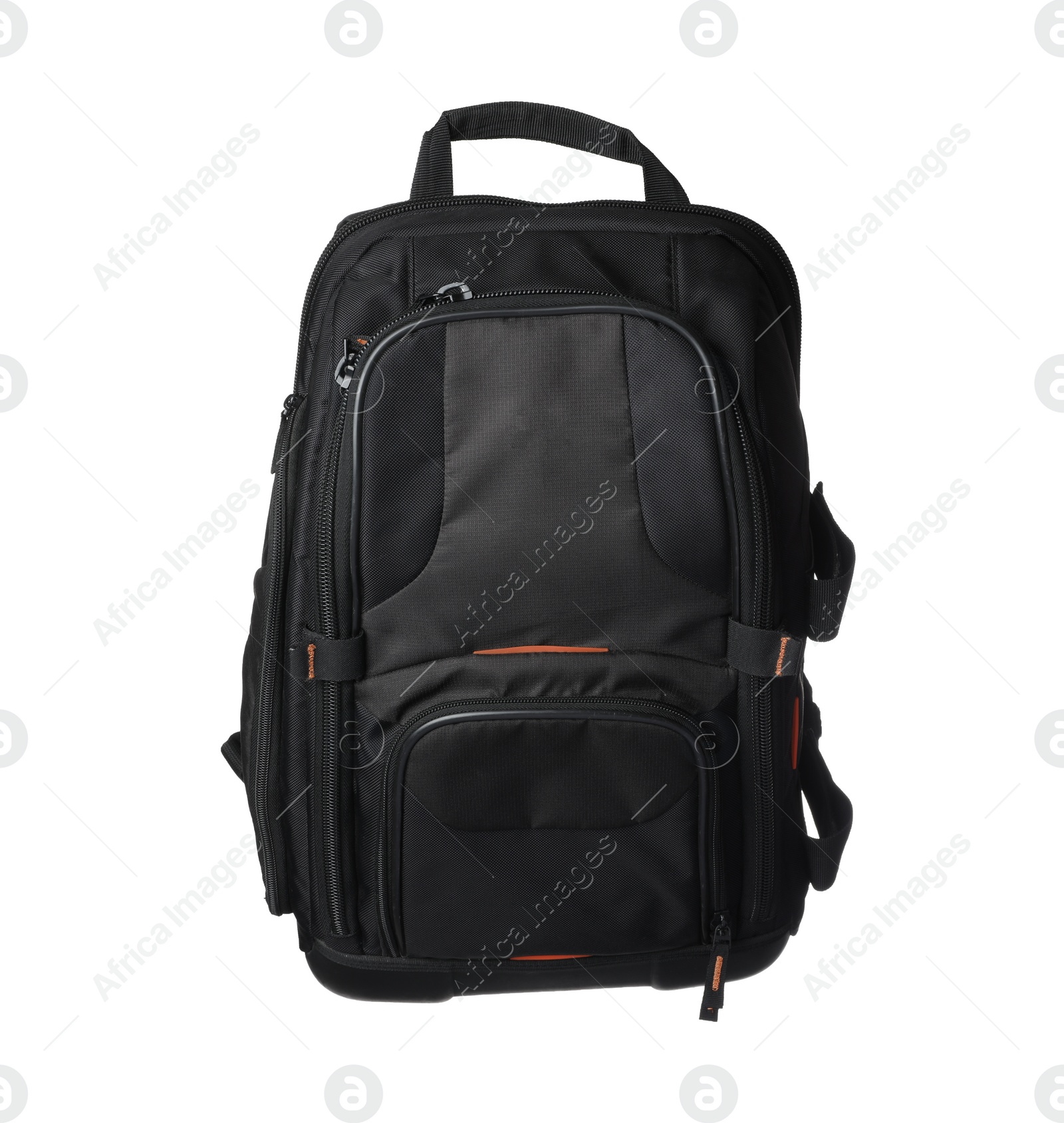 Photo of Backpack for camera isolated on white. Professional accessory