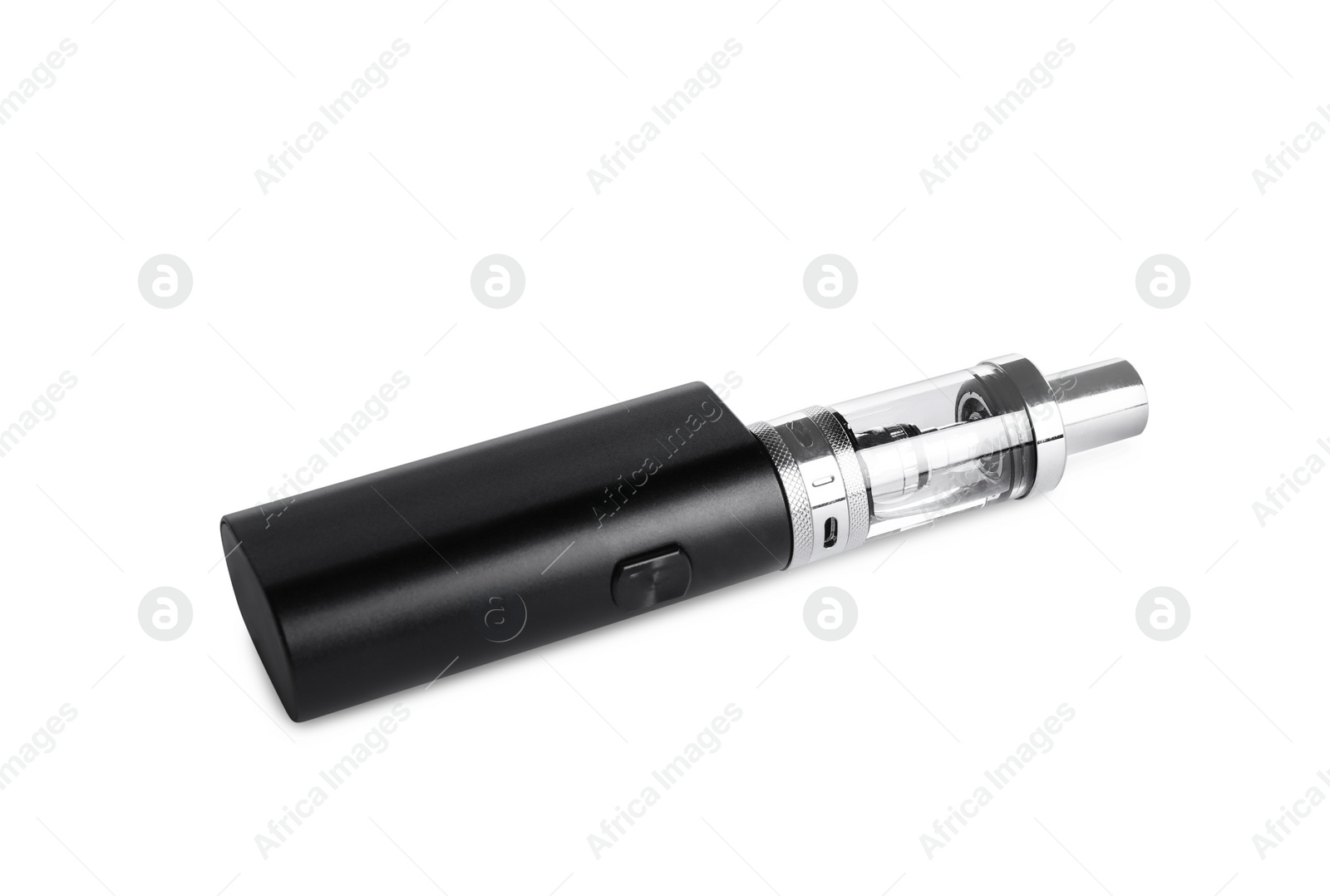 Photo of Electronic cigarette isolated on white. Smoking alternative