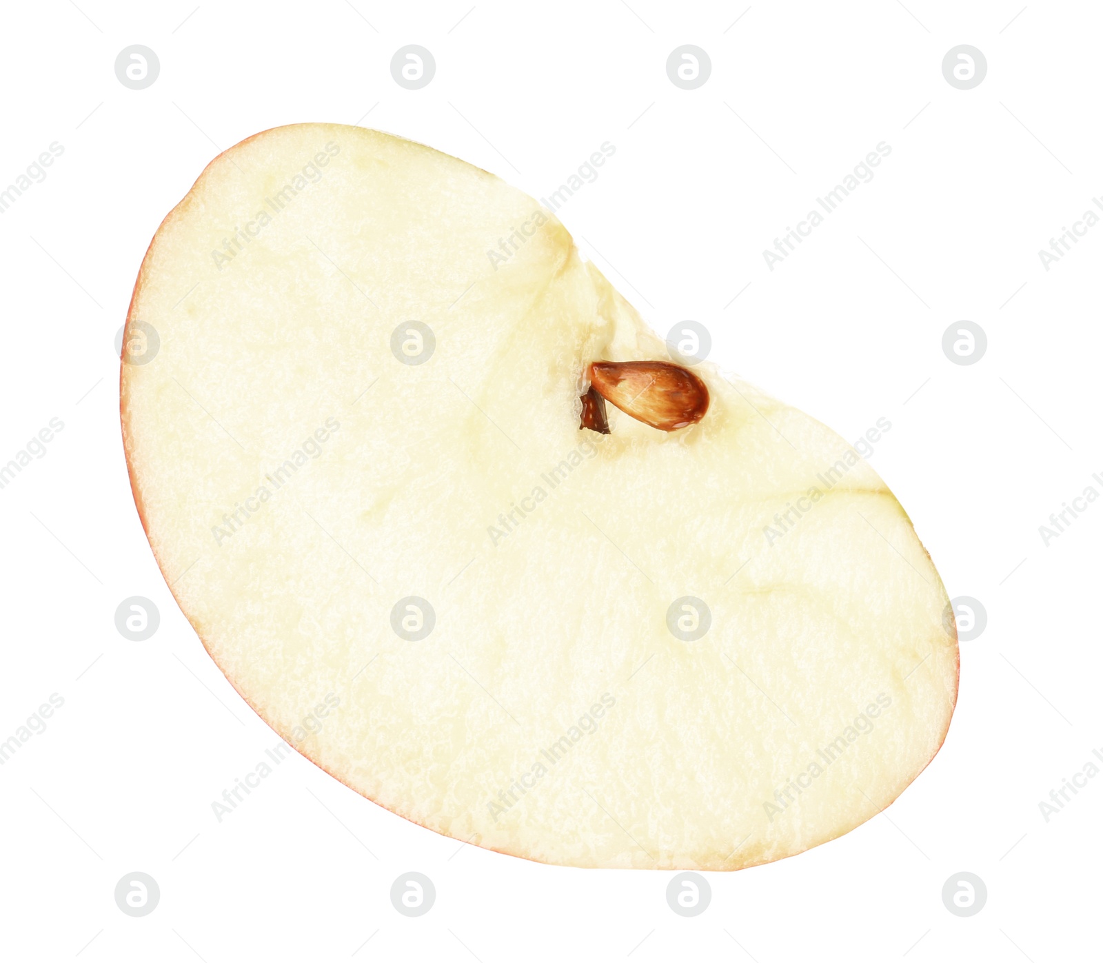 Photo of Slice of fresh apple on white background