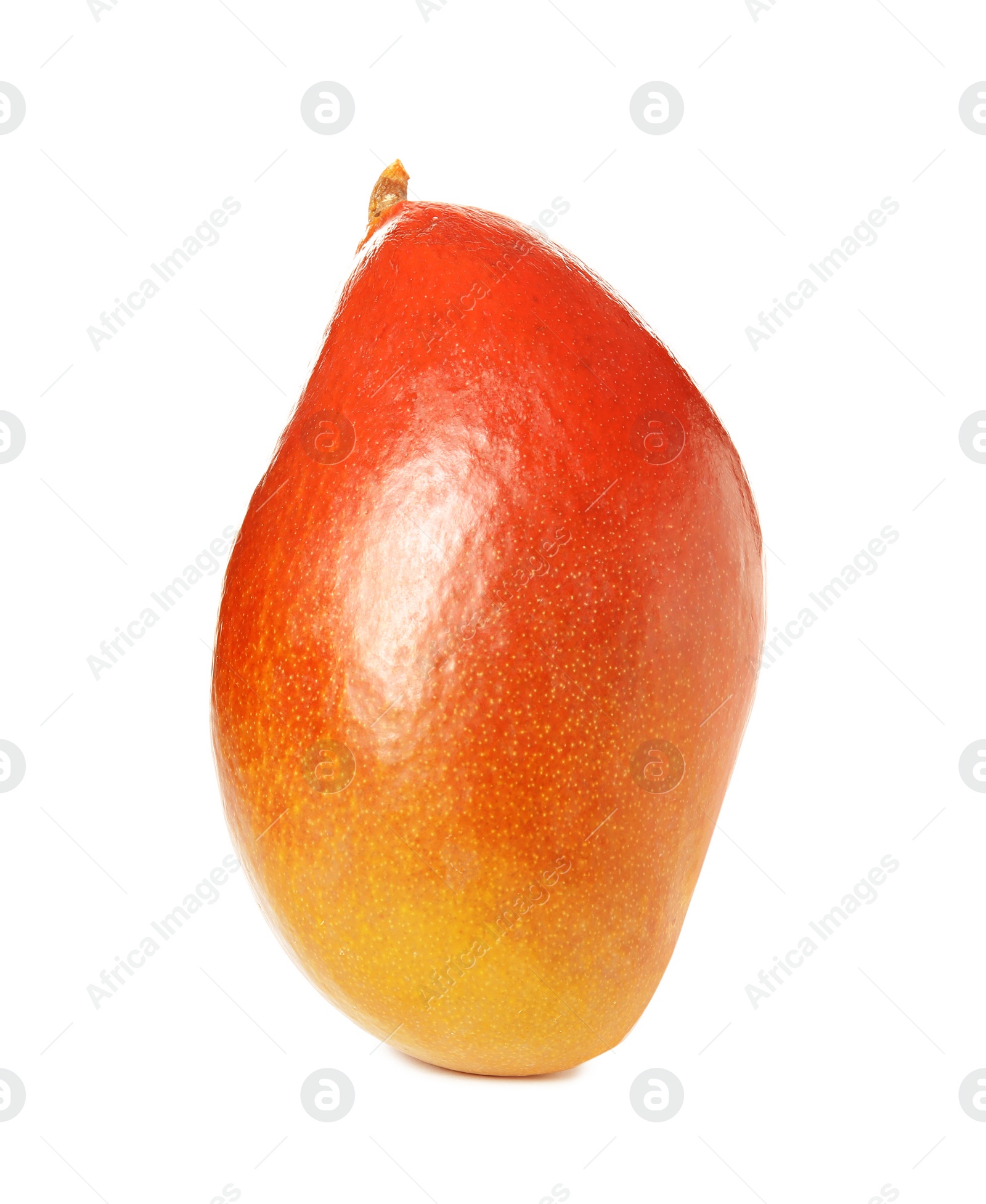 Photo of Delicious ripe mango on white background. Tropical fruit