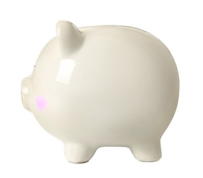 Piggy bank isolated on white. Saving money
