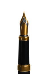 Photo of Beautiful fountain pen with ornate nib isolated on white