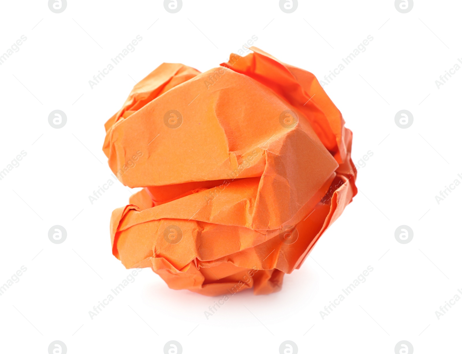 Photo of Color crumpled sheet of paper isolated on white