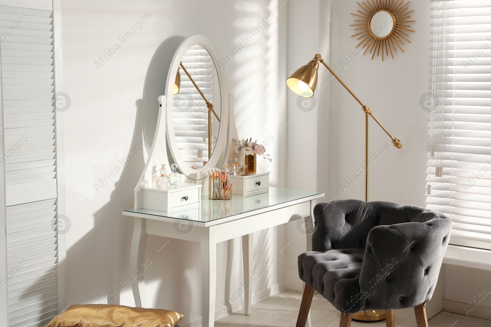 Photo of Stylish room interior with elegant dressing table