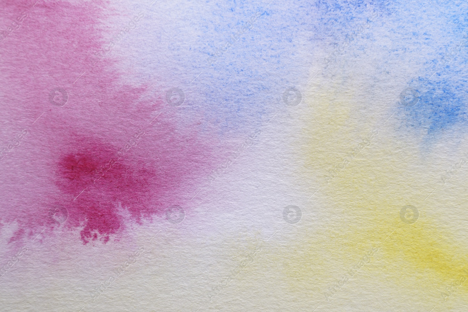 Photo of Abstract colorful watercolor painting as background, top view