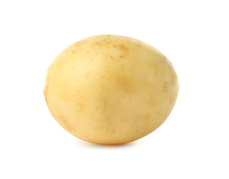 Photo of Fresh raw organic potato isolated on white