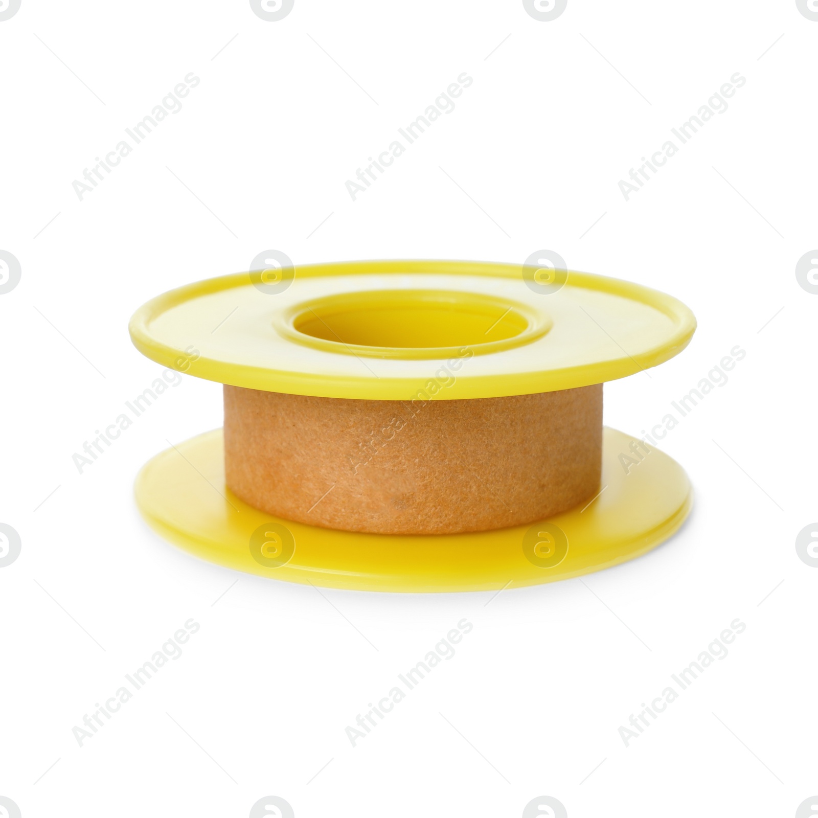 Medical sticking plaster roll isolated on white Photo of Medical sticking plaster roll isolated on white