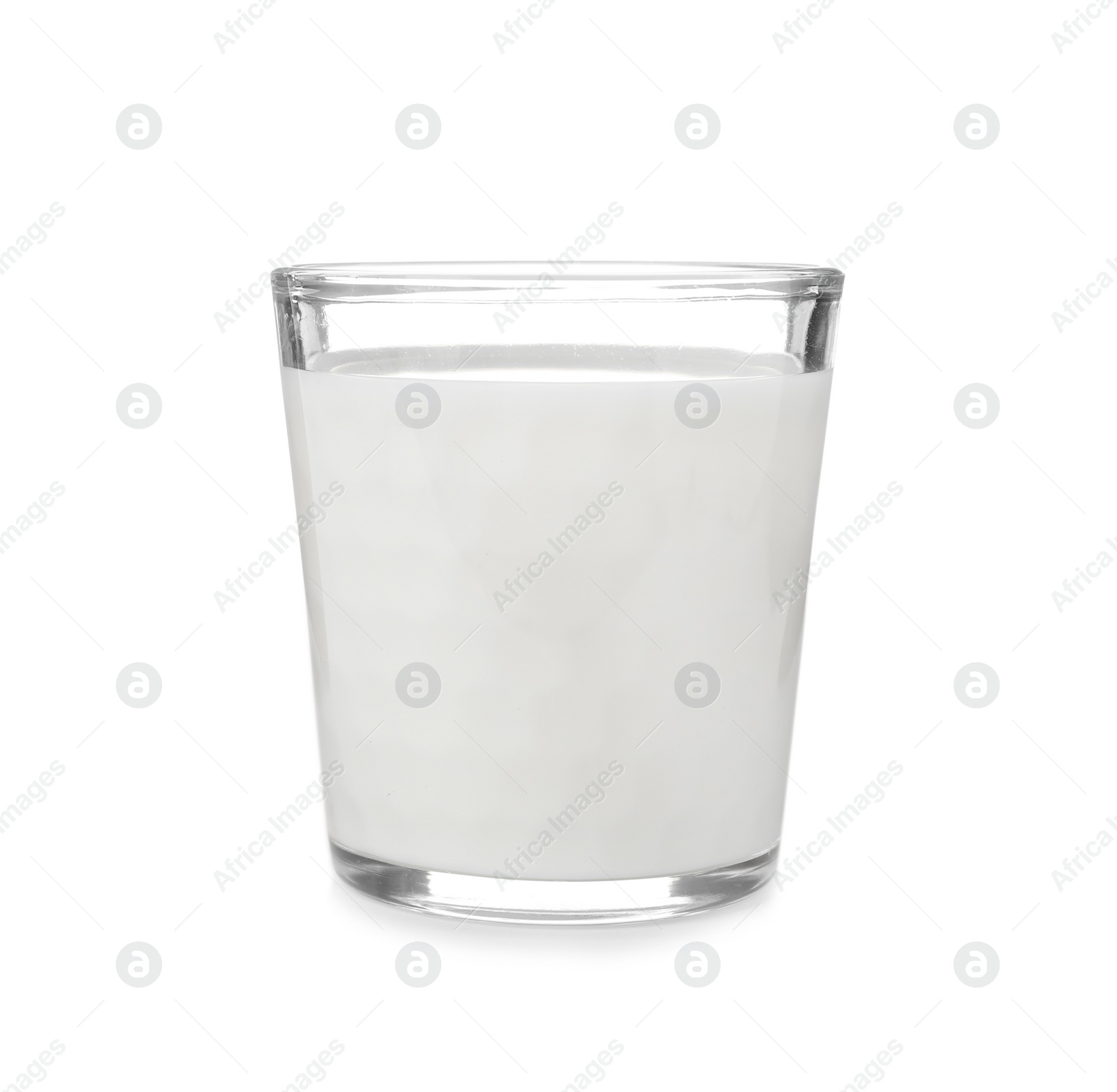 Photo of Glass with fresh milk isolated on white