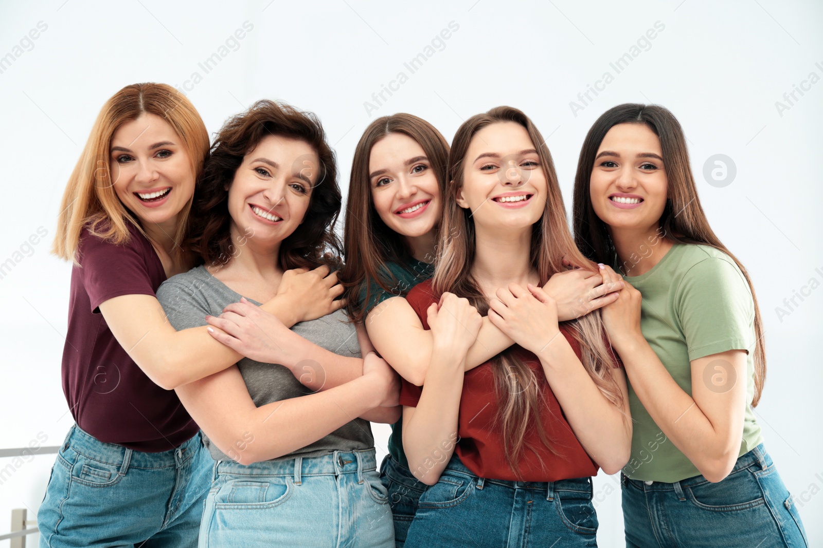 Photo of Portrait of happy ladies indoors. Women power concept