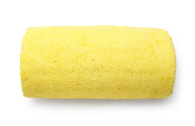 One delicious cake roll isolated on white, top view