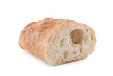 Photo of Piece of fresh baguette isolated on white