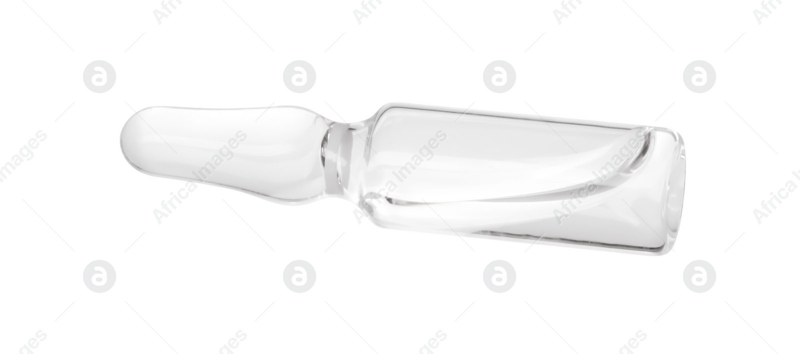 Photo of Glass ampoule with liquid isolated on white