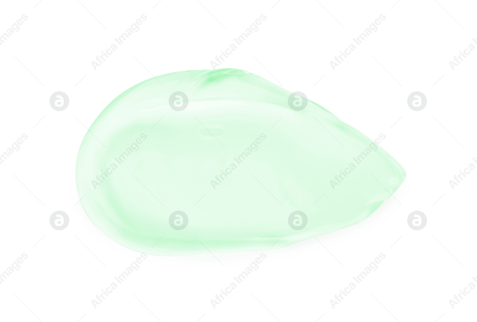 Image of Sample of cosmetic gel isolated on white, top view