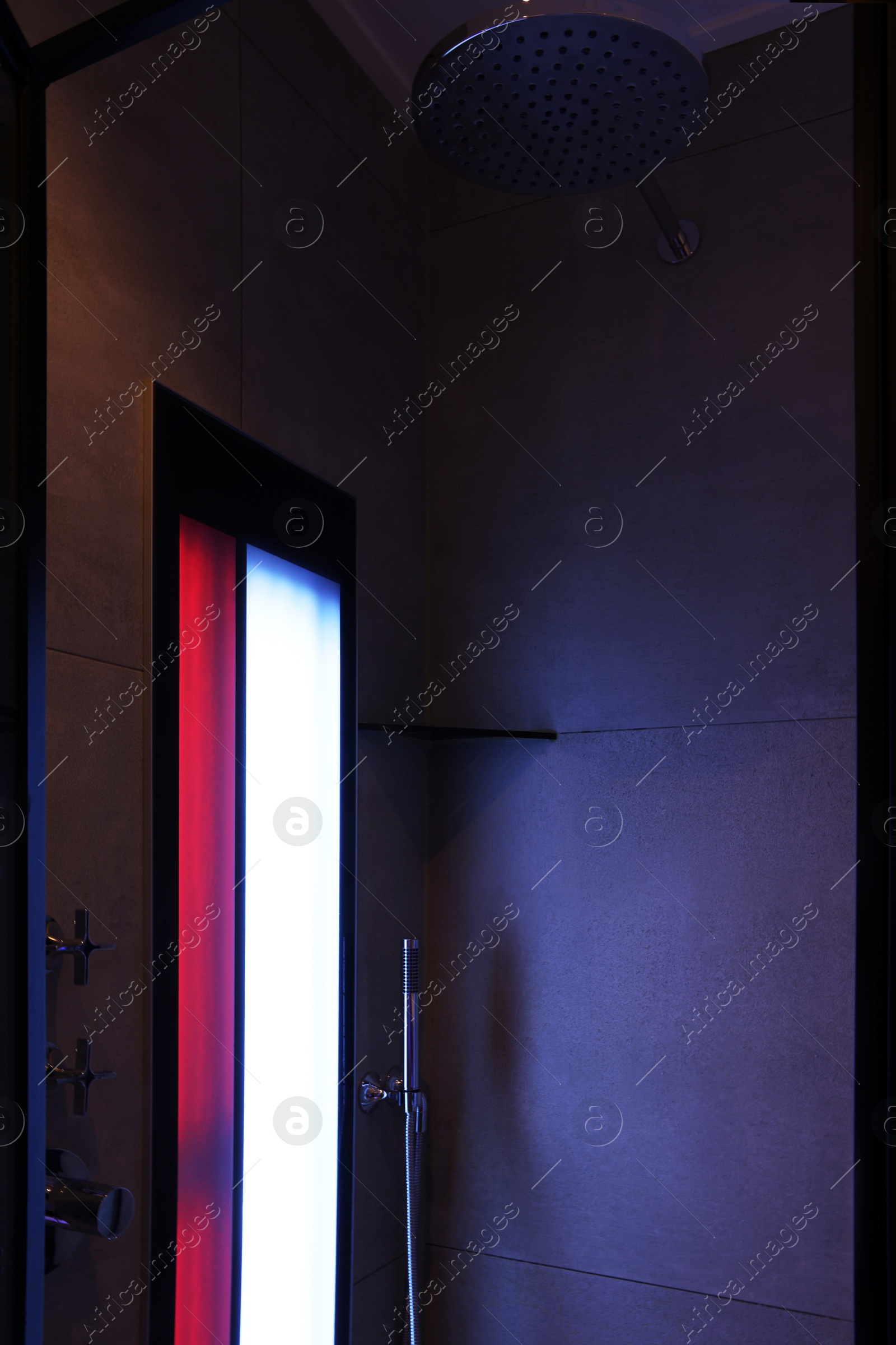 Photo of Modern shower with Infrared spectrum and UV light