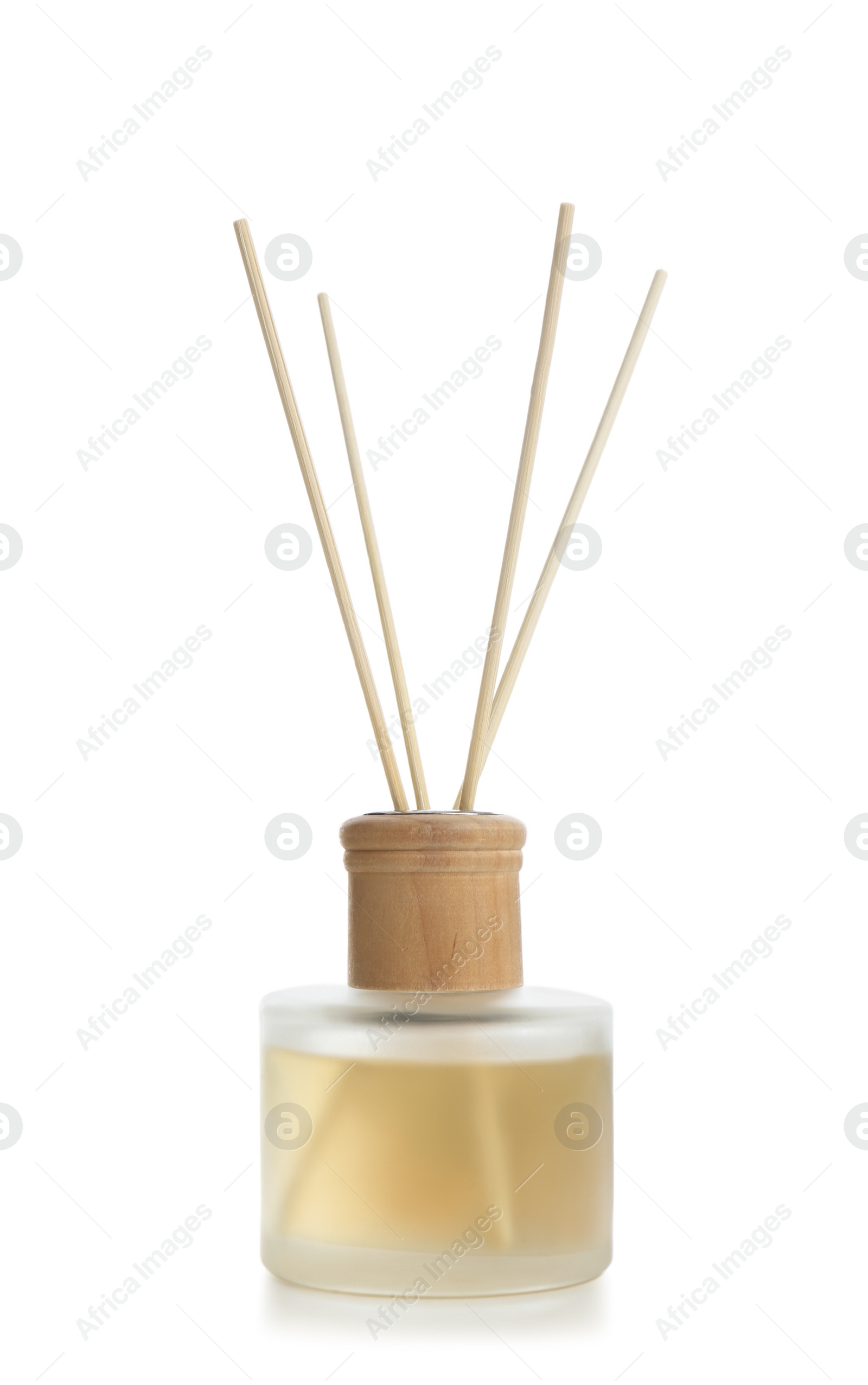 Photo of Aromatic reed air freshener isolated on white