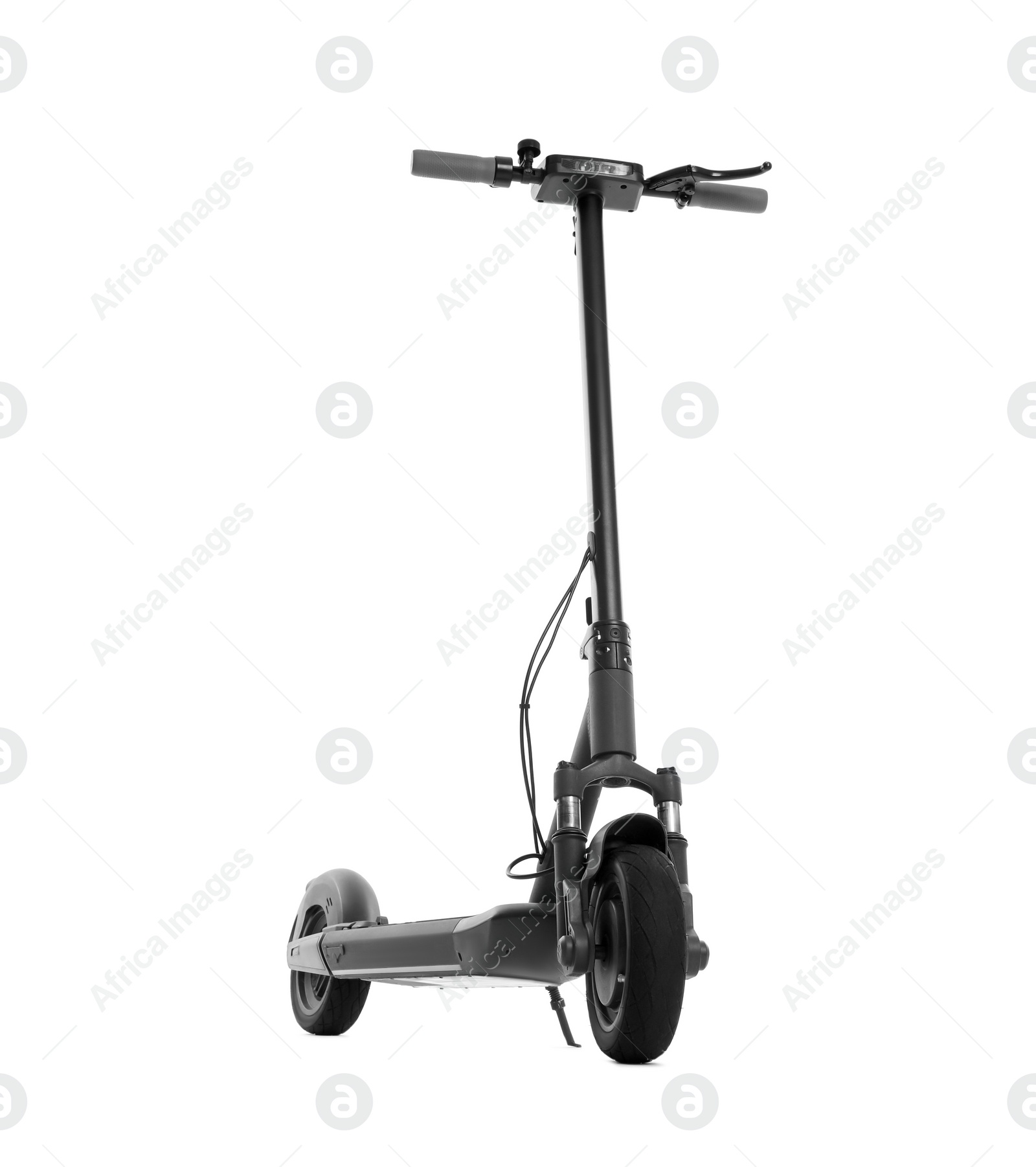 Photo of Modern electric kick scooter isolated on white