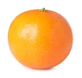 Photo of One fresh ripe tangerine isolated on white
