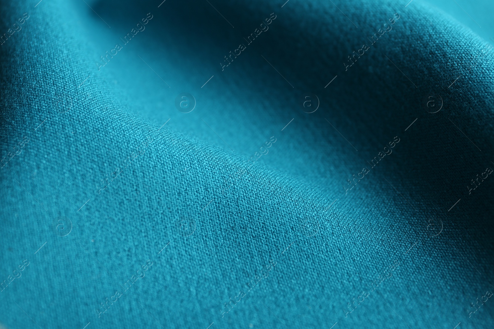 Photo of Texture of beautiful blue fabric as background, closeup