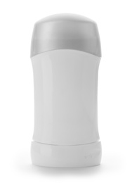 Photo of Female deodorant on white background