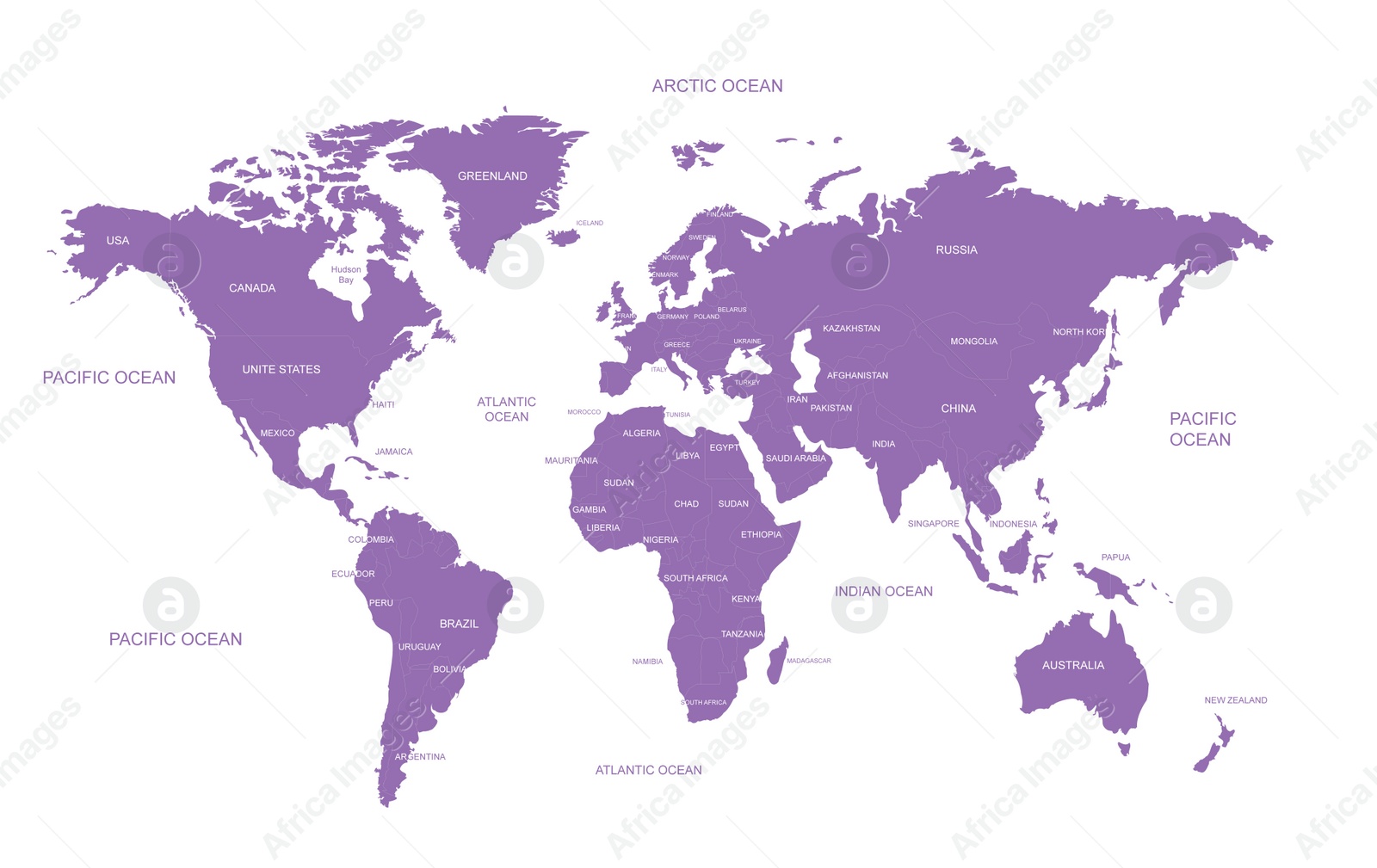 Illustration of  world map. Travel agency concept