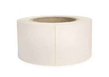 Roll of adhesive tape on white background