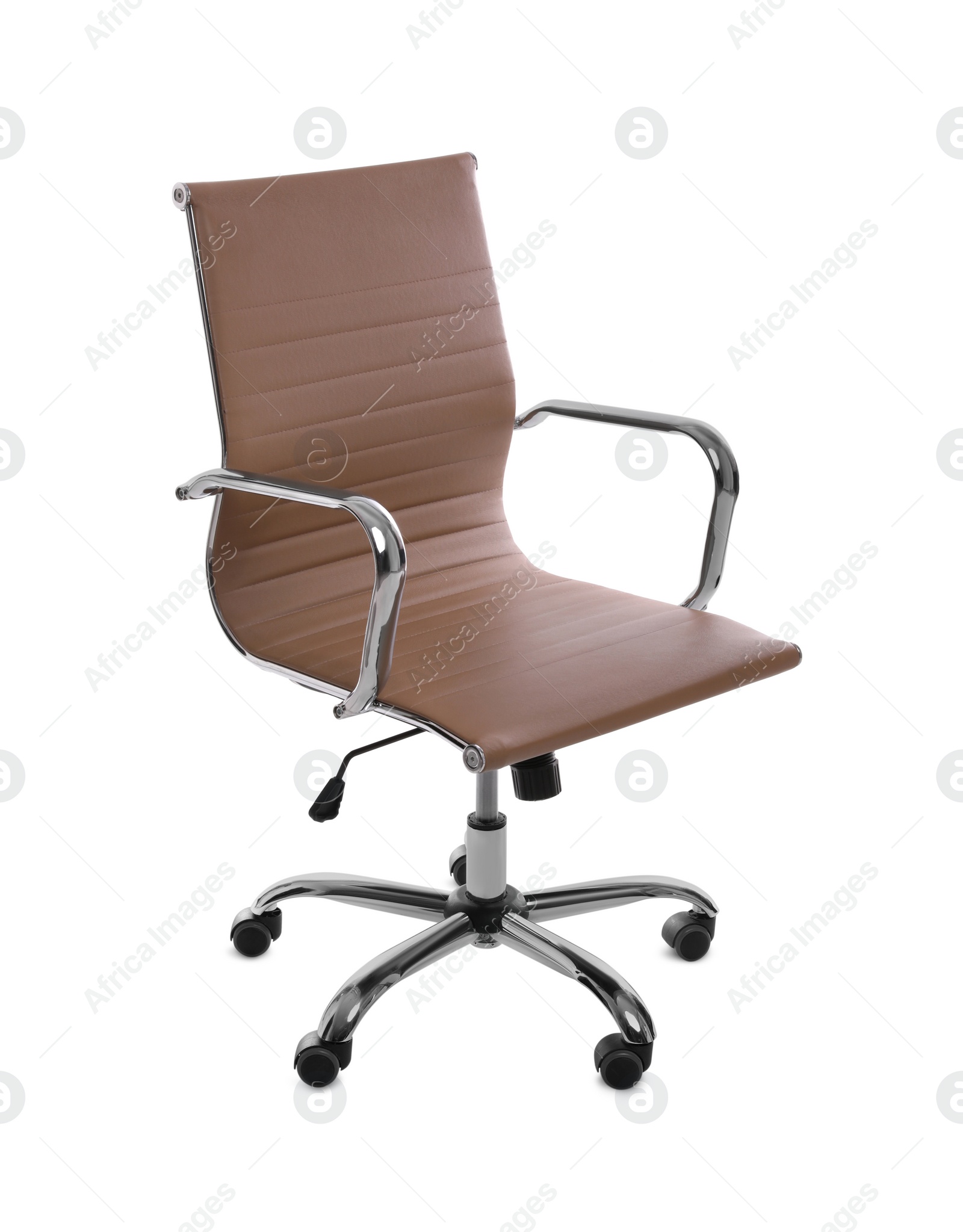 Photo of Comfortable leather office chair isolated on white