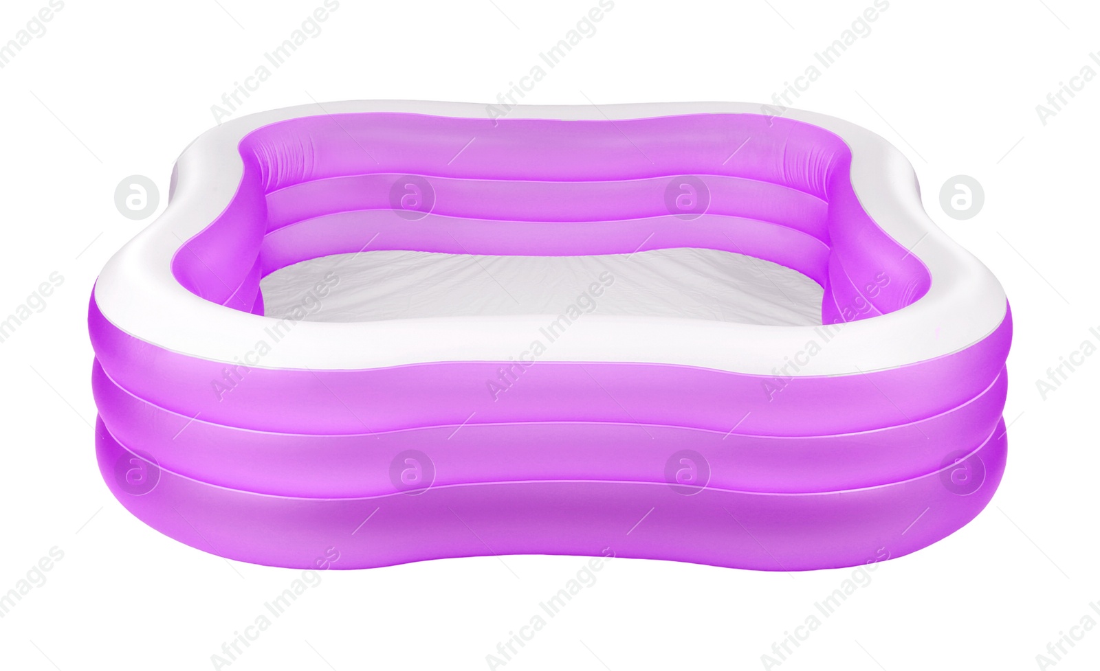 Image of Colorful inflatable rubber pool on white background