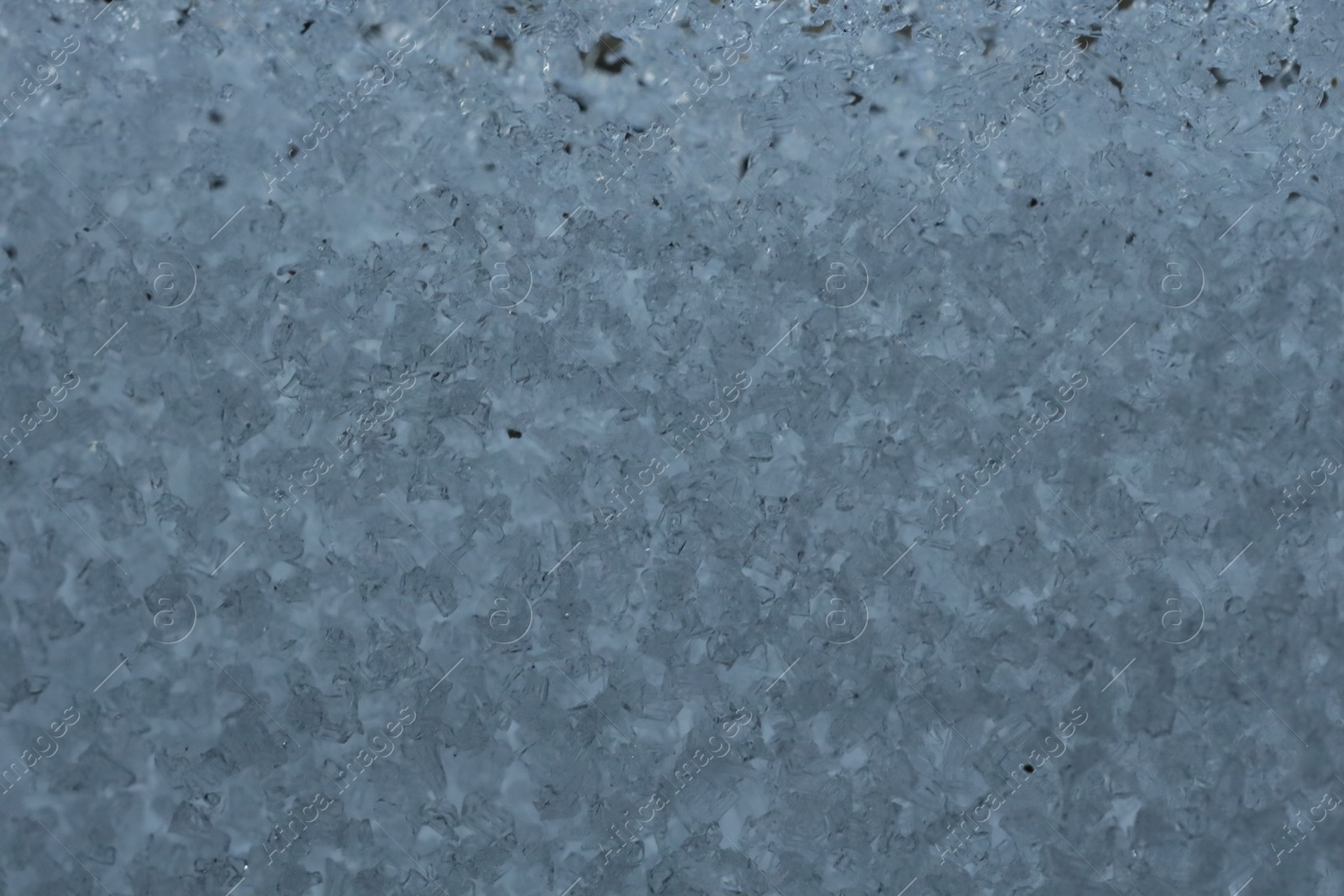 Photo of White snow as background, closeup view. Seasonal precipitation