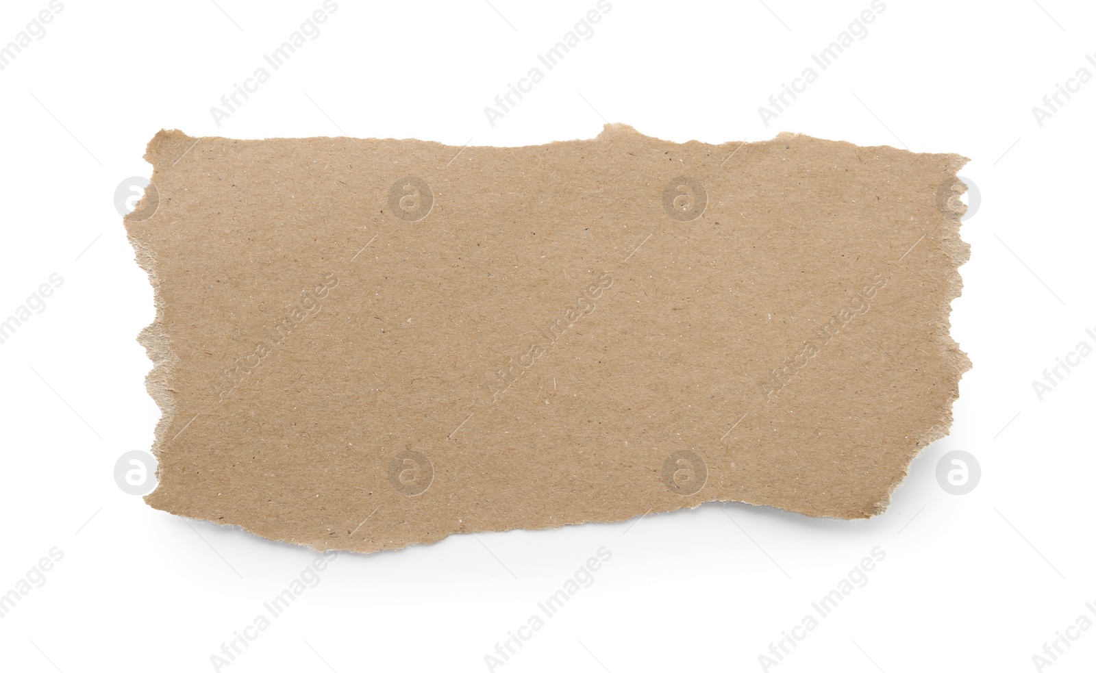 Photo of Piece of kraft notebook sheet isolated on white, top view