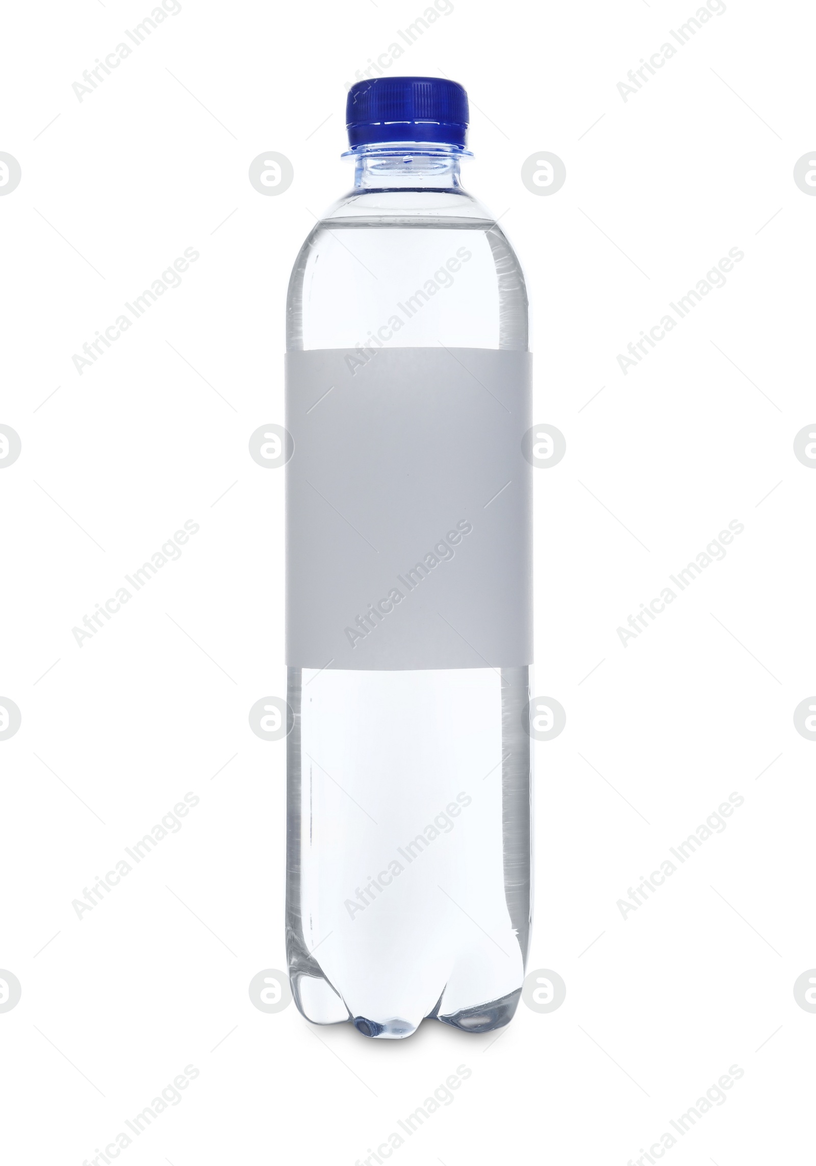 Photo of Plastic bottle with soda water isolated on white