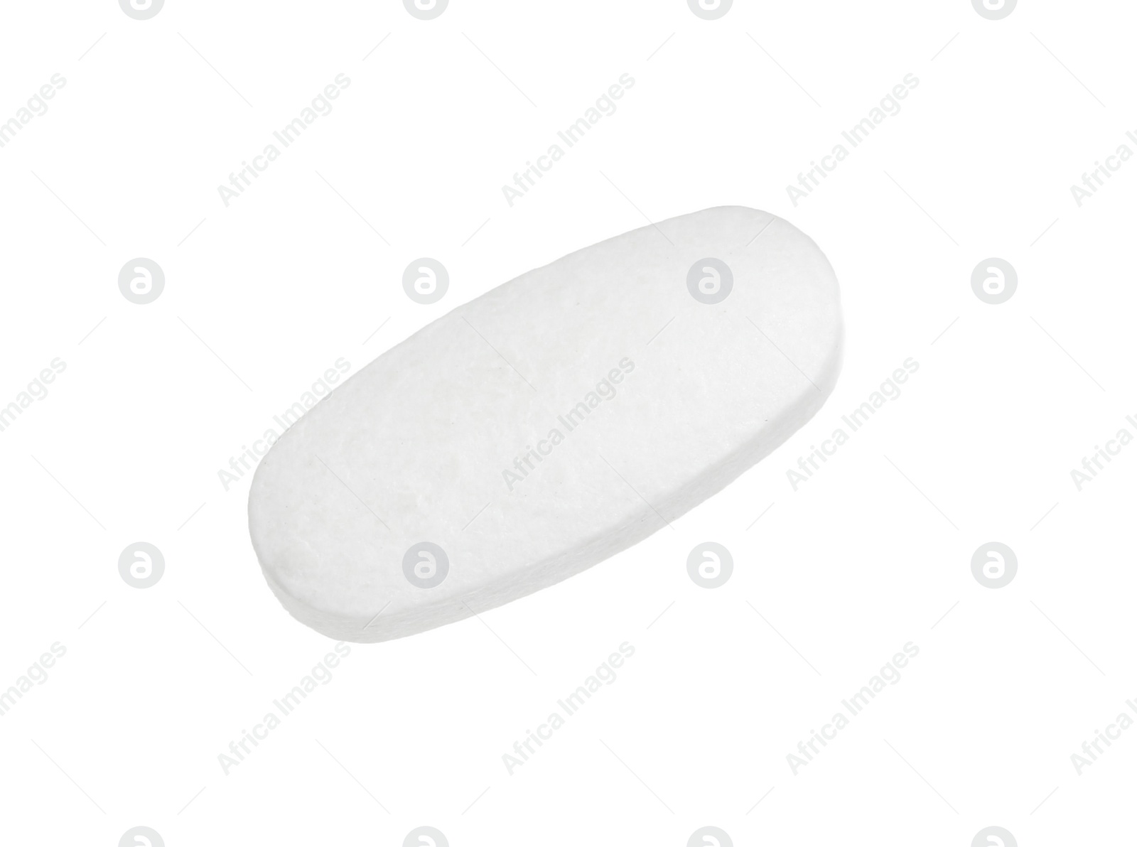 Photo of One vitamin pill isolated on white. Health supplement