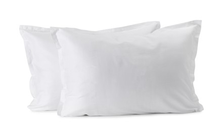 Photo of Two new soft pillows isolated on white